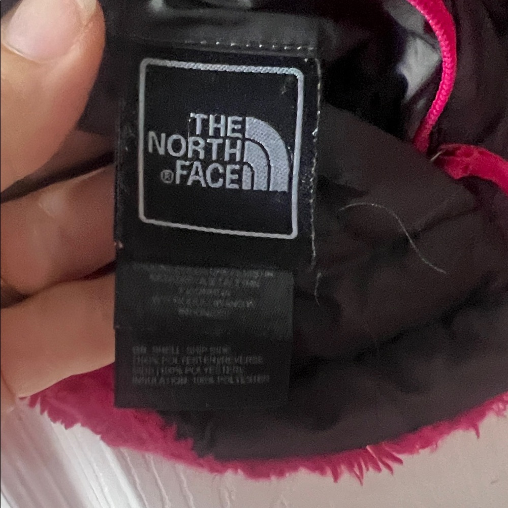 The North Face Kids' Gray and Pink Puffer Jacket - Picture 2 of 4
